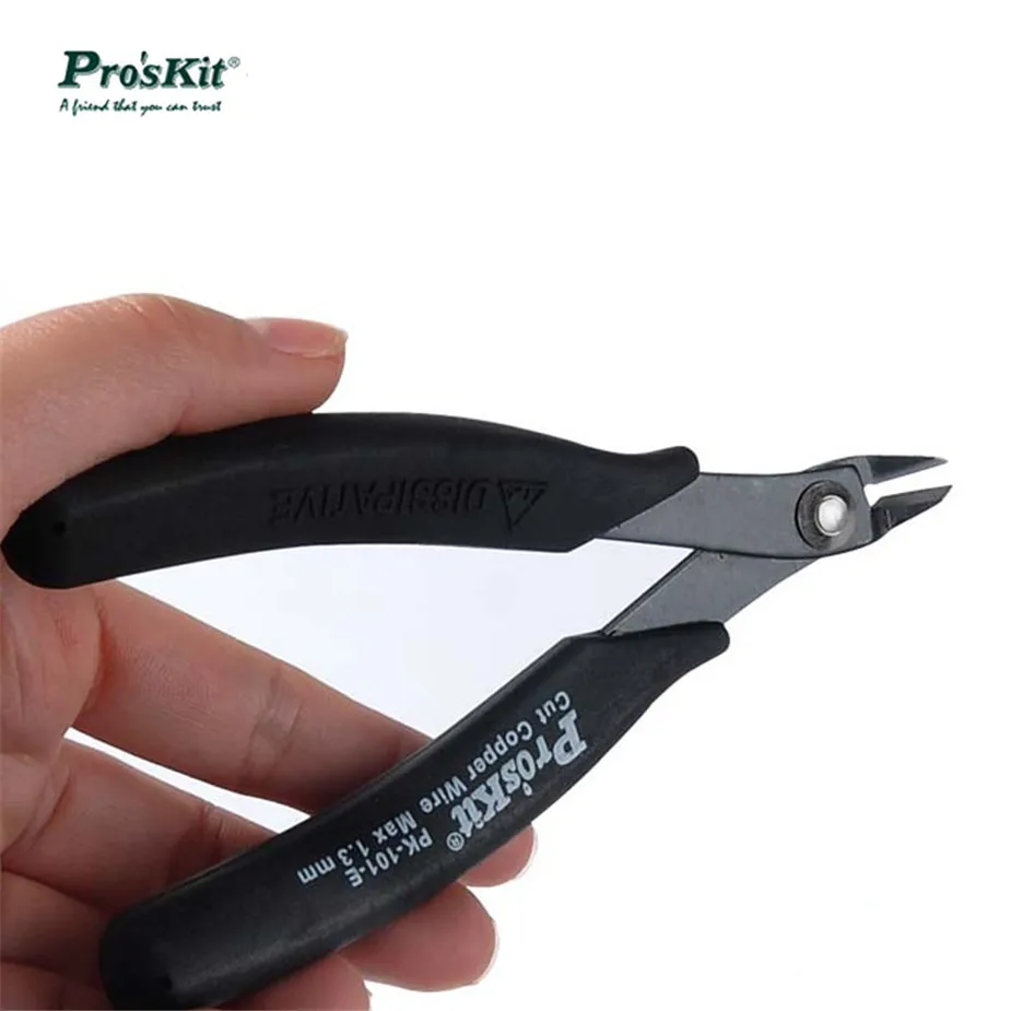 

Hot 1PK-101-E Anti-static Diagonal Pliers Electrical Wire Cable Cutting Inch Wire Cutter Cable Crimping Hand Stripping Plier