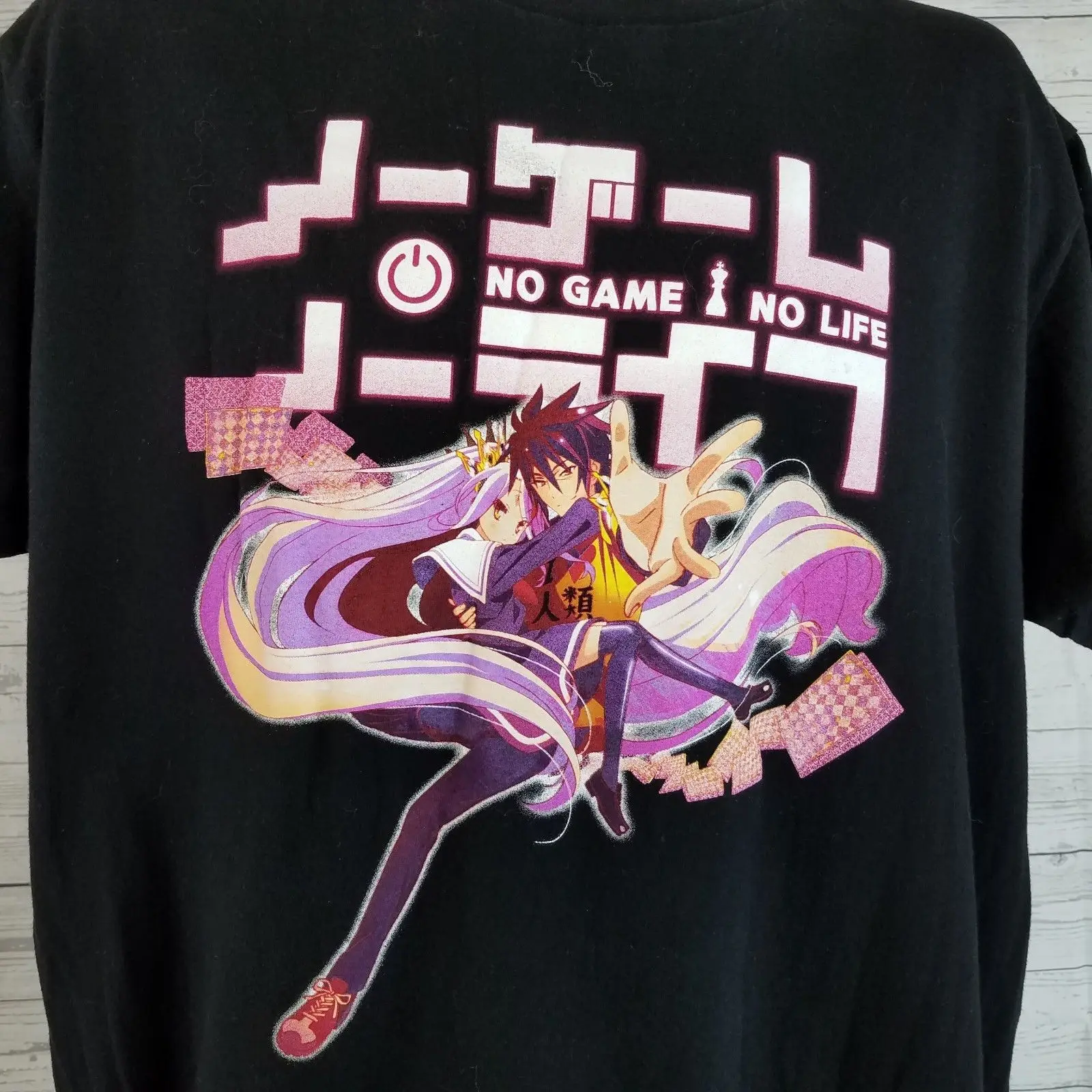 Мужская футболка без игры жизни Sz XL черная розовая хлопковая с коротким рукавом и
