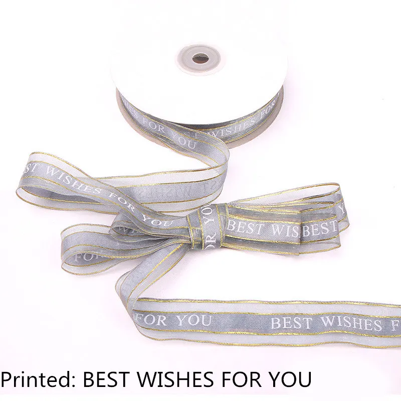 tulle ribbon 8 5 м/рулон 25 мм только для вас печатная полиэфирная лента для свадебного украшения дома DIY ручной работы галстук-бабочка крафт подарки упаковочные ленты - Цвет: tulle ribbon 8