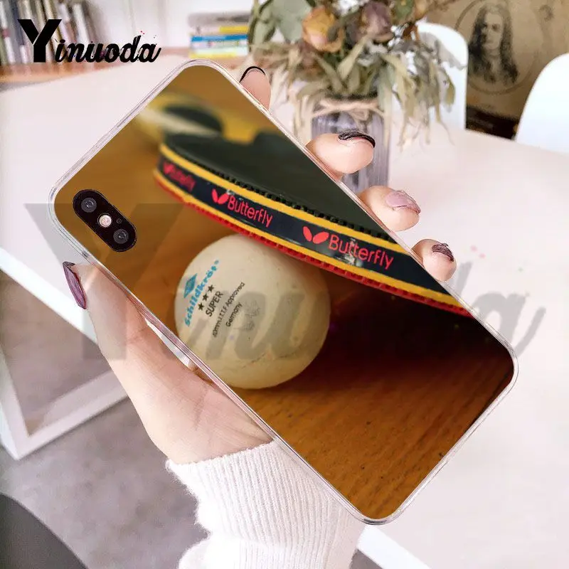 Yinuoda для iphone 7 6 X Чехол настольного тенниса спортивные красочные милые аксессуары