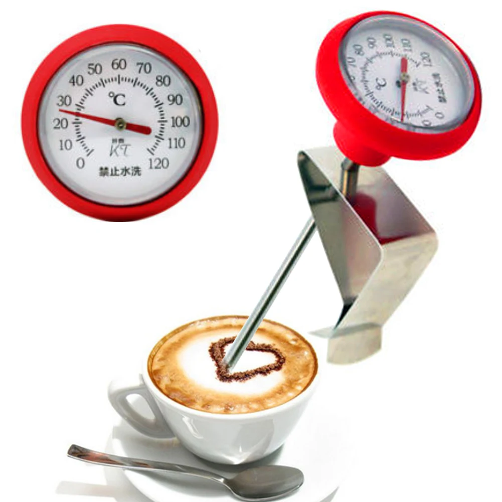 Milk BBQ Stainless Steel Food Coffee Thermometer Professional High With Clips | Дом и сад