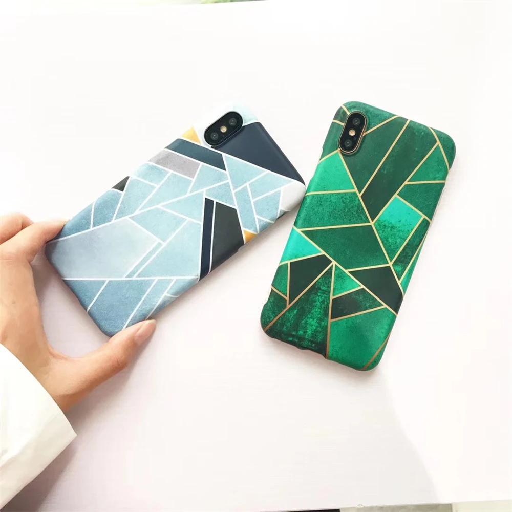 Геометрическая мозаика телефон чехлы для IPhone X чехол 6s 7 6 плюс + Plus 8 многоцветный