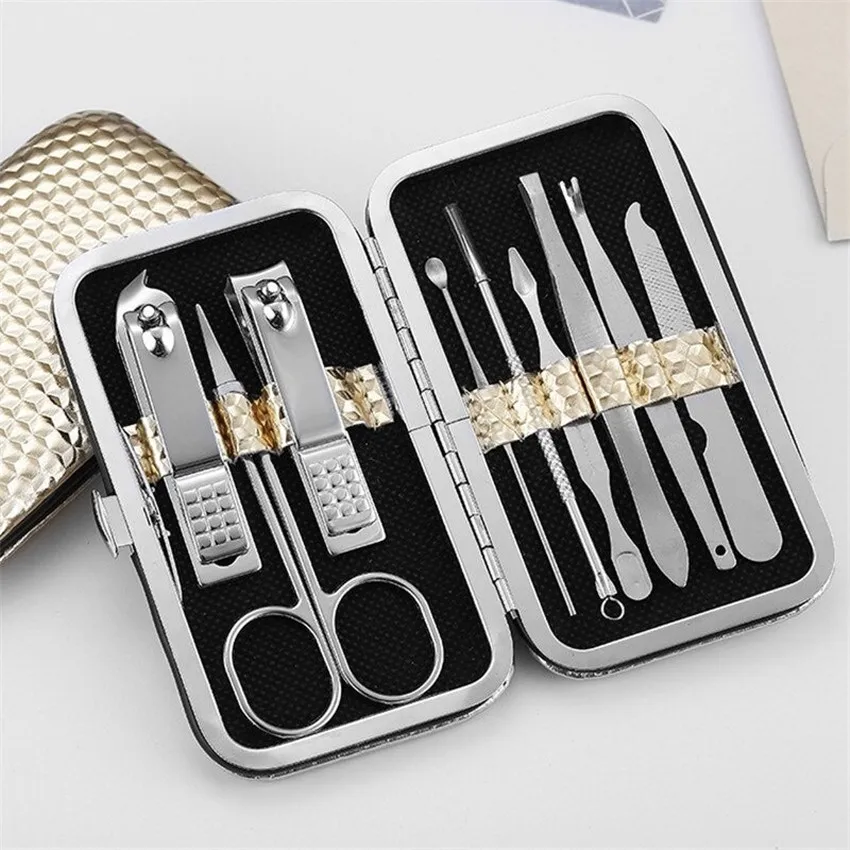 9 шт./компл. Многофункциональный Нержавеющая сталь машинки для стрижки ногтей