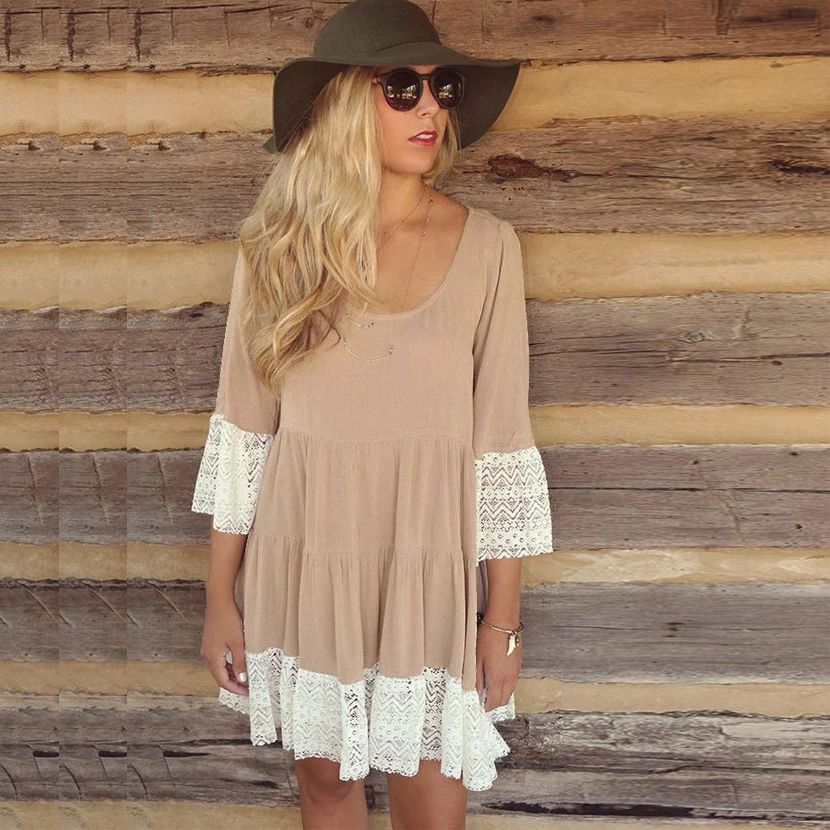 Платье женское кружевное длинное повседневное на лето/осень|ladies summer dress|summer dressdress