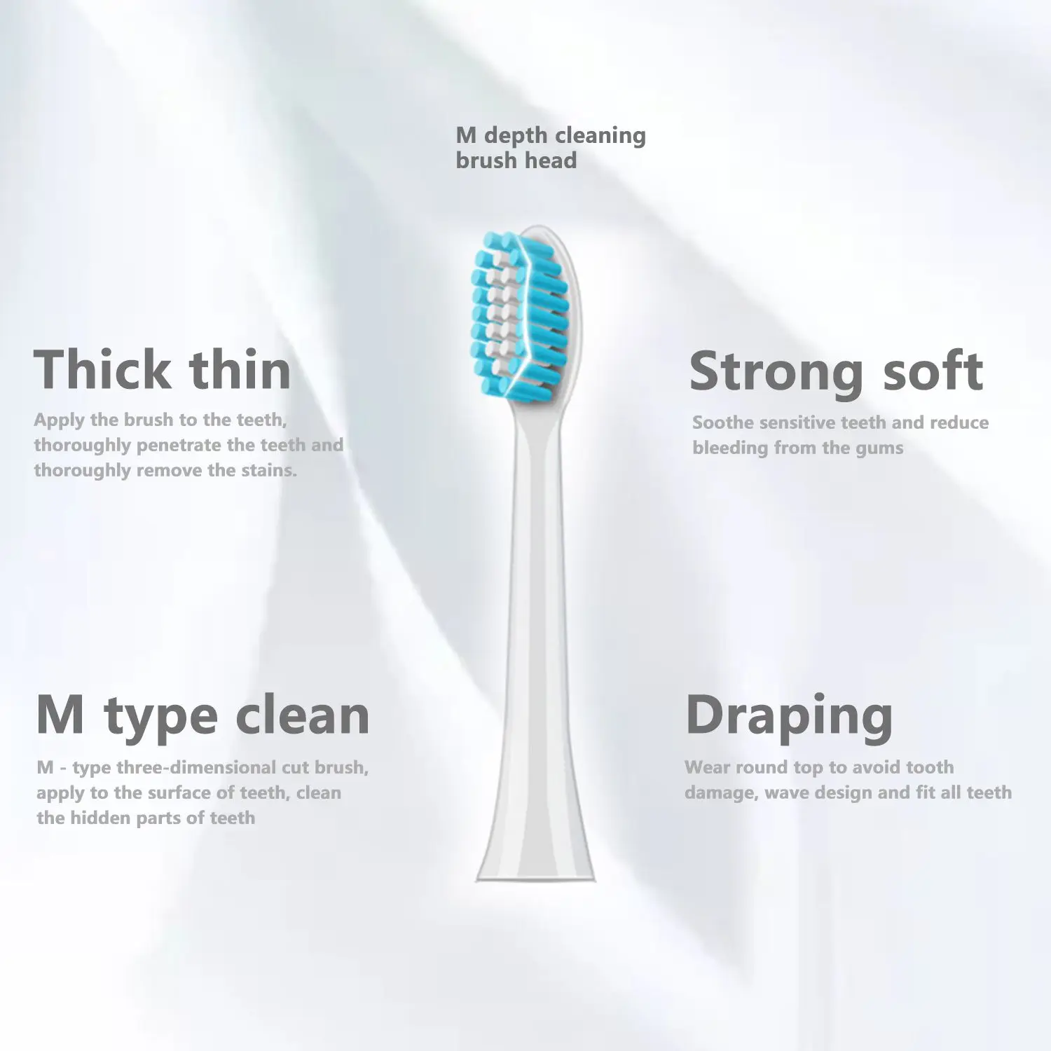 USB аккумуляторная электрическая зубная щетка звуковая вибрационная IPX7