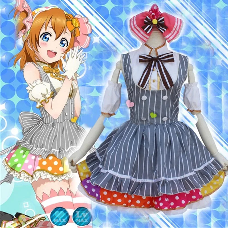 Японское аниме Love Live! Женское платье для косплея Live милая Униформа горничной