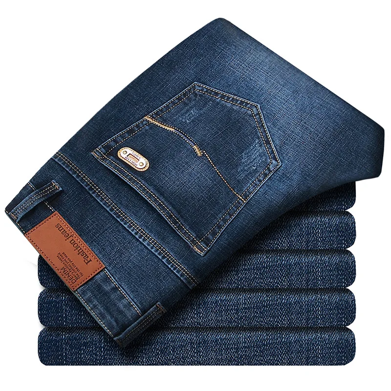 Джинсы мужские облегающие синего цвета большие размеры 28 38 2018|Мужские джинсы| |