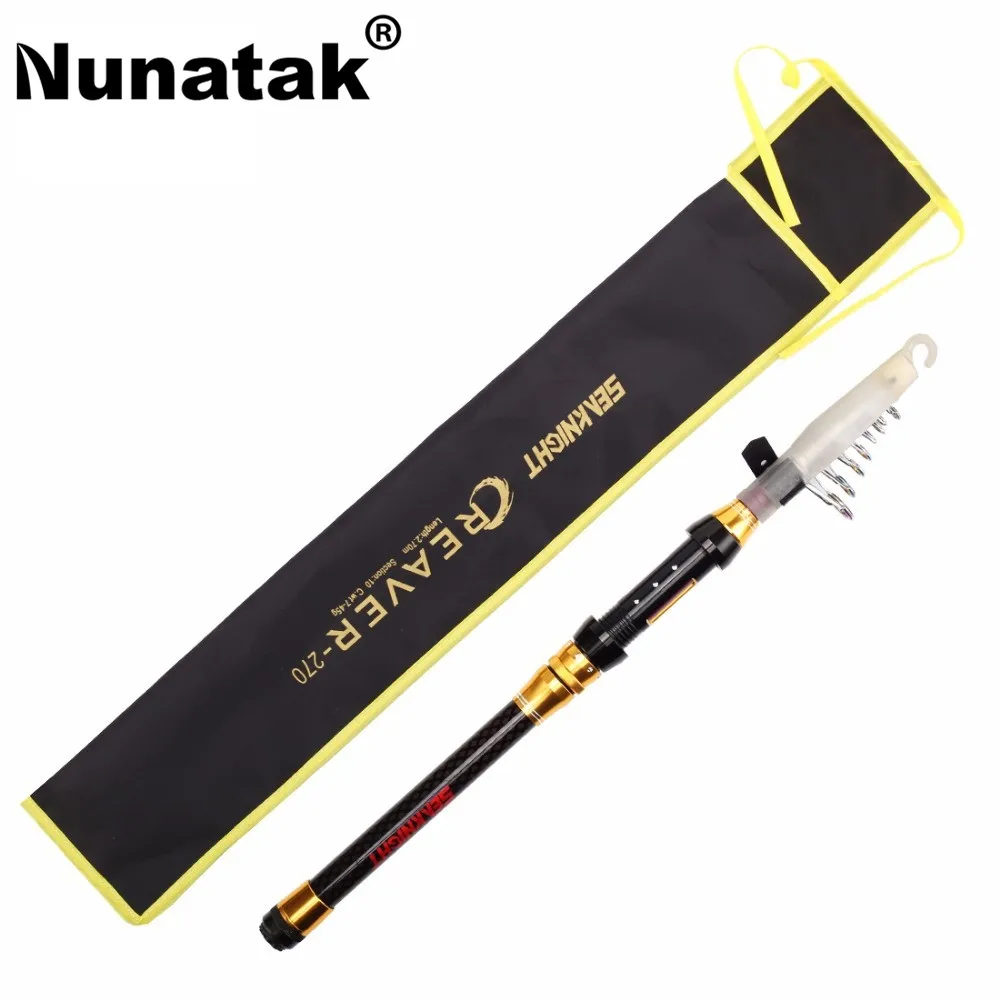 Nunatak Fishing Rods Reels Combo 1.8m-3.6m Carbon Telescopic Rod + 5.2:1 11BB FENICE 2000/3000/4000 Spinning Reel | Спорт и