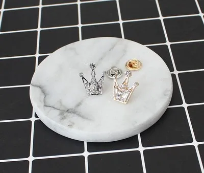 Мужская мода броши мини-корона золото серебро унисекс аксессуар для рубашки
