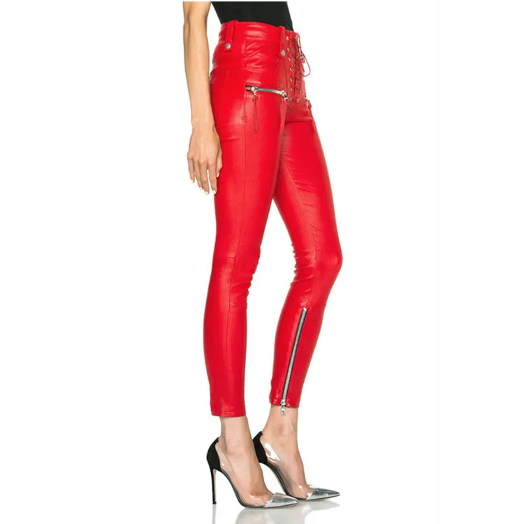Брюки карандаш женские до щиколотки из ПУ кожи|pencil pants|pu leather pantsfashion pants |