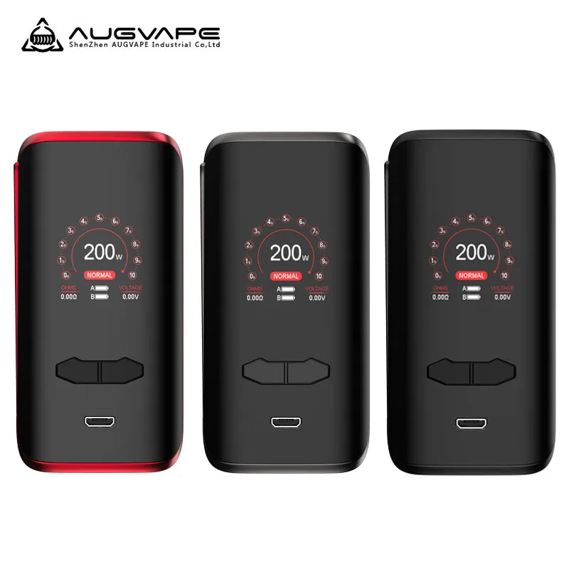 Оригинальные электронные сигареты Augvape VX200 Box Mod Dual 18650 TC 5-200 Вт Мощность испаритель