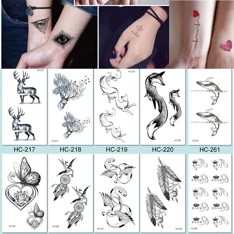DE.SOUL New 2018 Original Fashion for body tattoo Small Fresh And Beautiful Personality Girls men Temporary Tattoo Stickers | Красота и