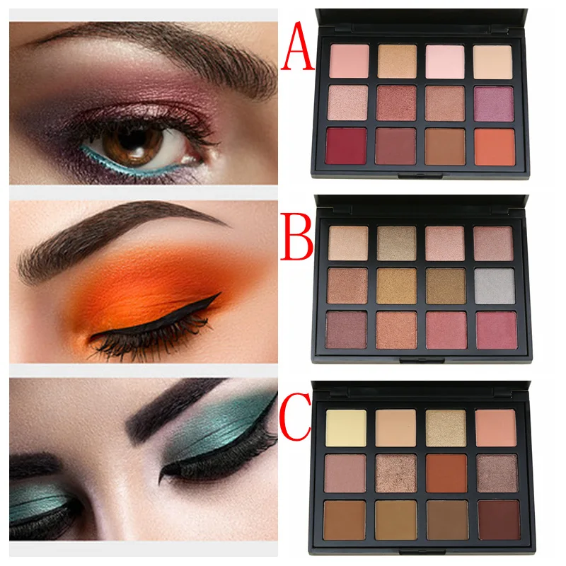 12 цветов Тени для век Палитра привлекательный пейзаж бренд тени Матовая природа