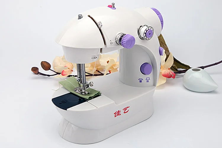 Мини электрическая бытовая швейная машина с двойной скоростью источником