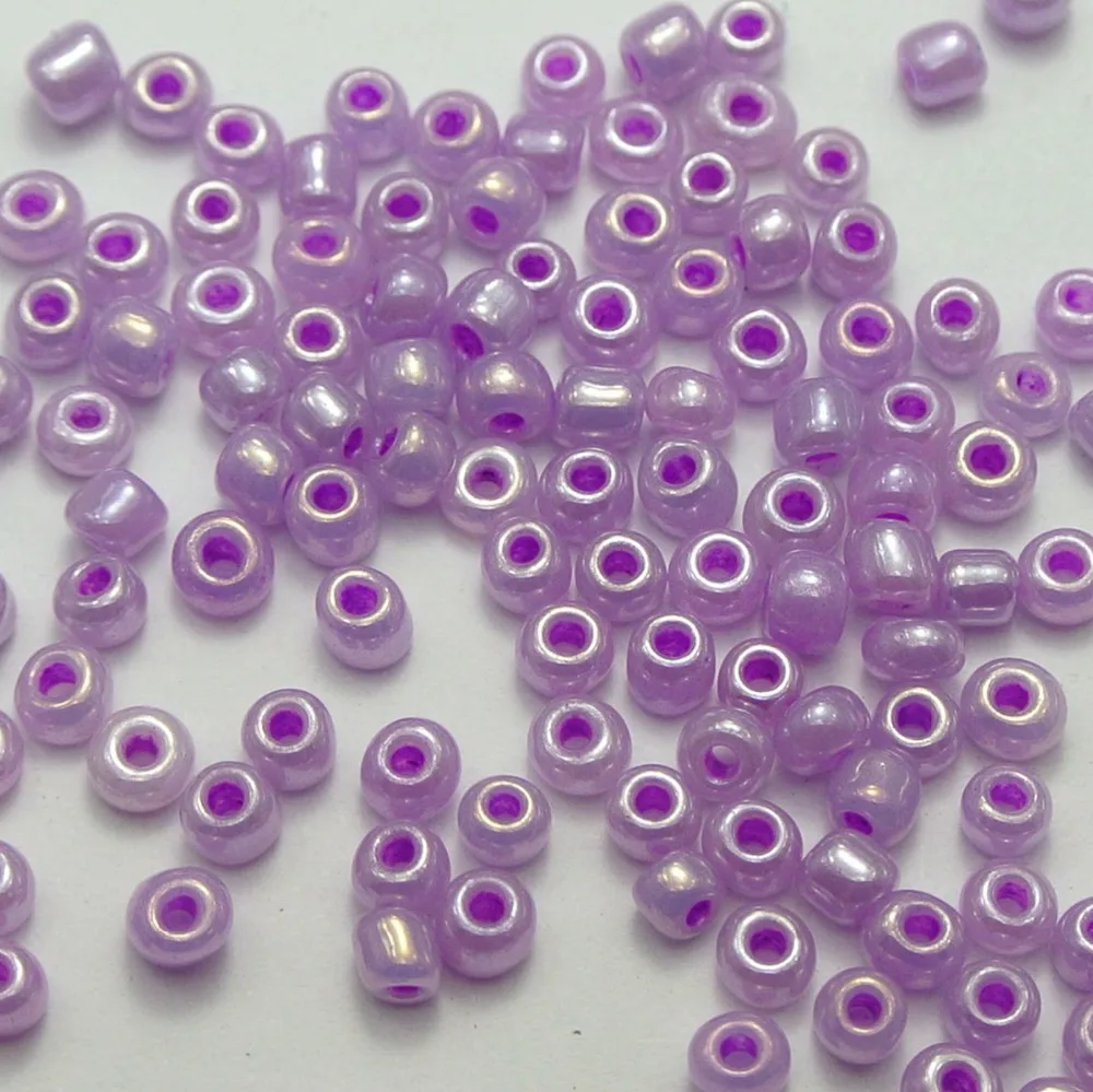 800 Цейлонские фиолетовые жемчужные стеклянные бусины Rondelle 4 мм (6/0) | Украшения и