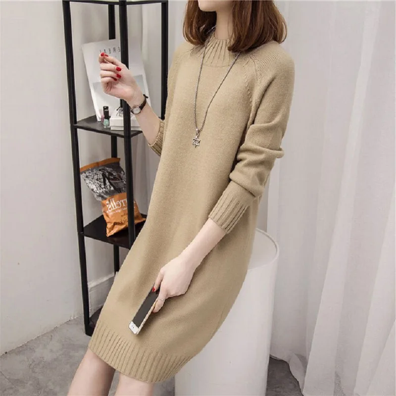 Зимняя женская одежда новинка 2021 пуловер с полувысоким воротником большие