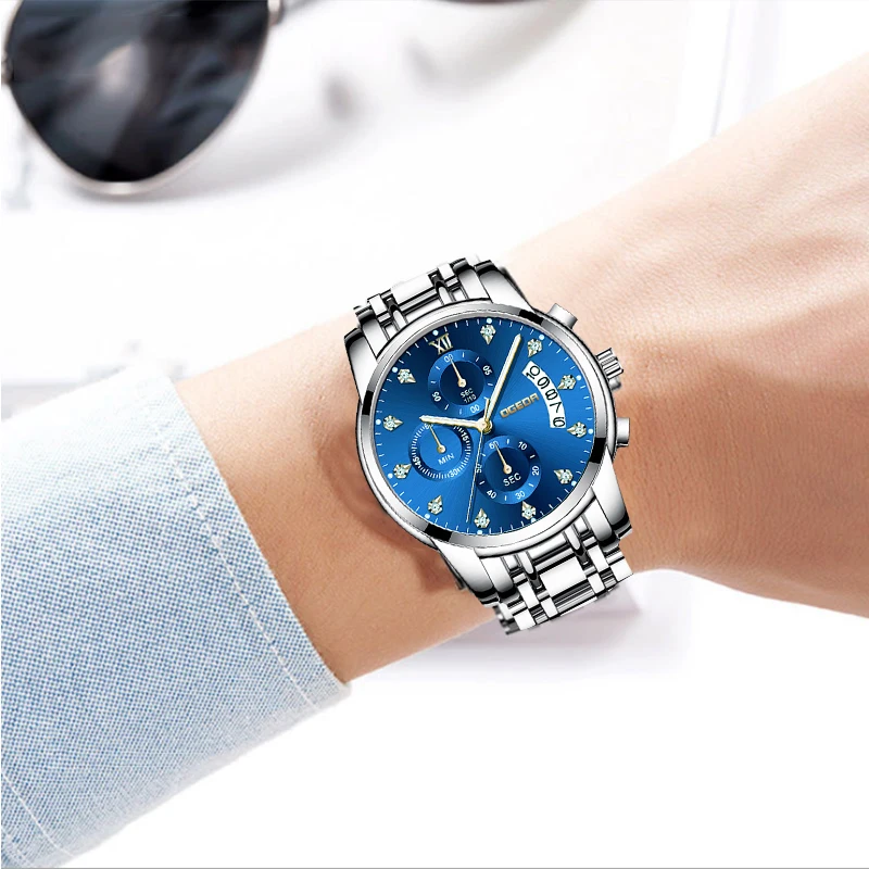 2019 часы для мужчин модные повседневные классические с хронографом спортивные