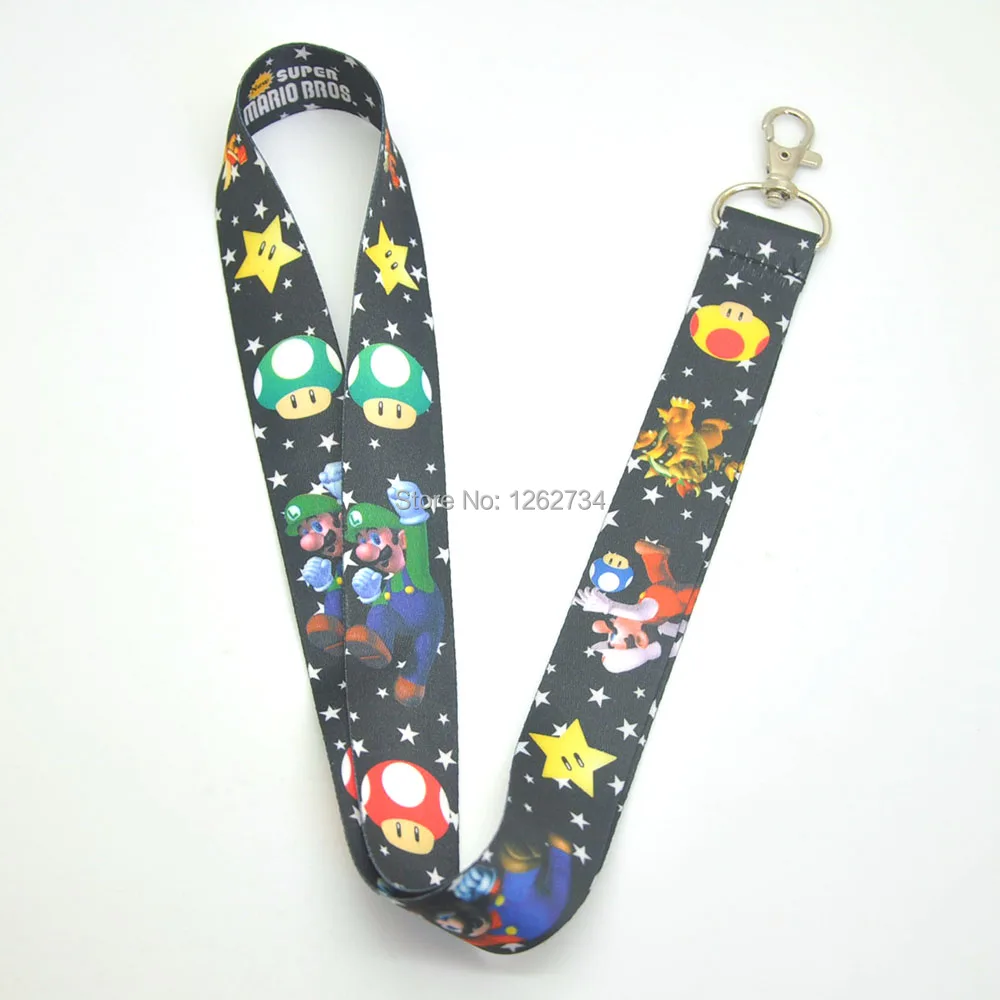 Super Mario Bros шейный ремешок для сотового телефона ID Card Key Lanyard PCXB