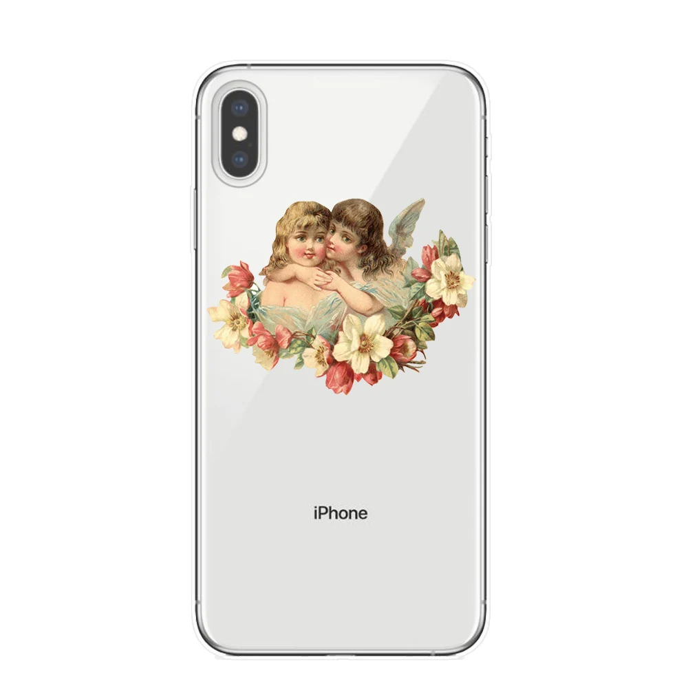 Прозрачный силиконовый чехол для телефона iphone X Xs Xr XsMax 8 8Plus 7 6 6S Plus 5s SE винтажная