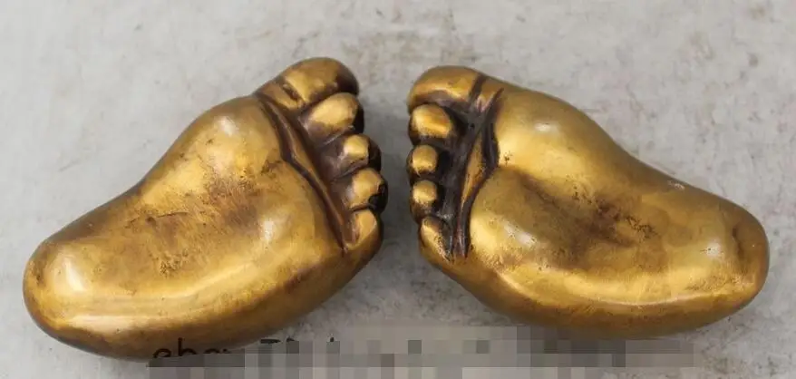 Китайский Фэншуй медный контакт паук нога счастливая улыбка Статуя Пара | Дом и