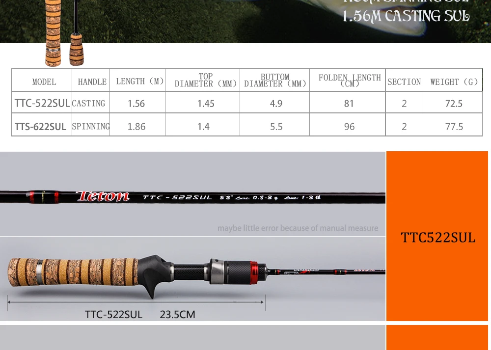 KUYING TETON Combo, 1,56 м, 1,8 м, 1,86 м, 1,9 м, 1,92 м, 1,98 м, карбоновый супер ультра-светильник, Мягкая приманка, литье, спиннинг, удочка