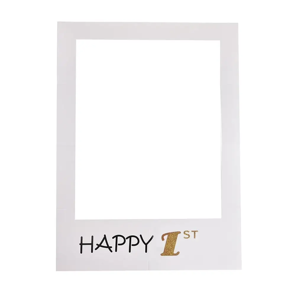 1st Chicinlife Happy 18/30/40/50th бумажная фоторамка реквизит фоторамка юбилей 30 лет украшения для вечеринки в честь Дня рождения Подарочные принадлежности - Цвет: 1st