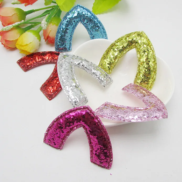 30pcs/Lot 5x4.3cm Mix Colors Cat Ear Shape Patches Multicolors Padded Applique for DIY Children Hair Accessories | Дом и сад