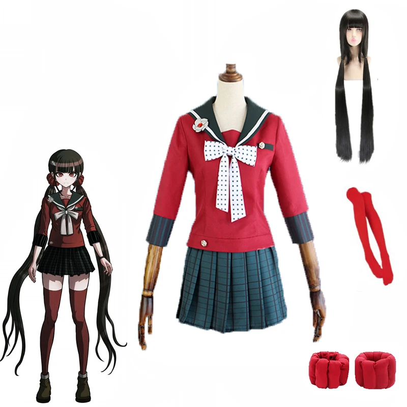 Аниме Danganronpa V3 убийства Harukawa Маки для девочек школьная маскарадная форма