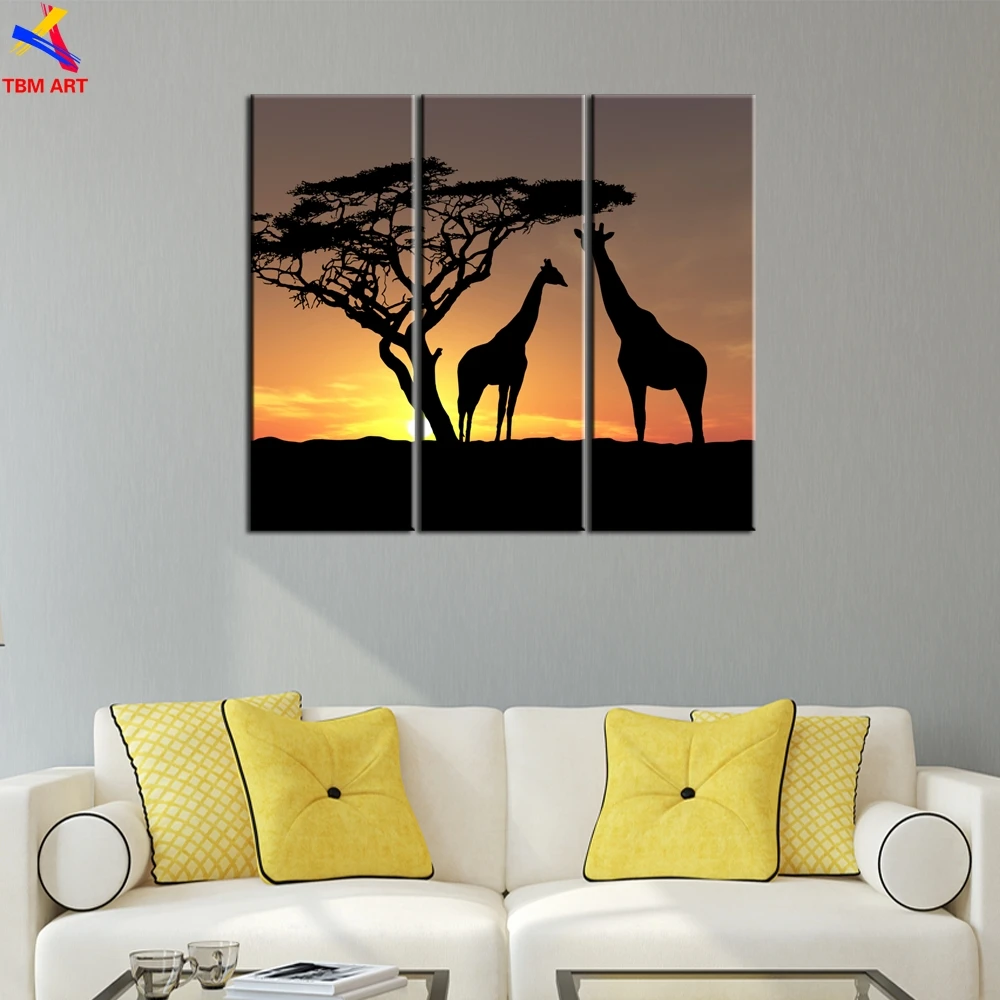 Картина с Африканским пейзажем без рамы настенное художественное HD-изображение