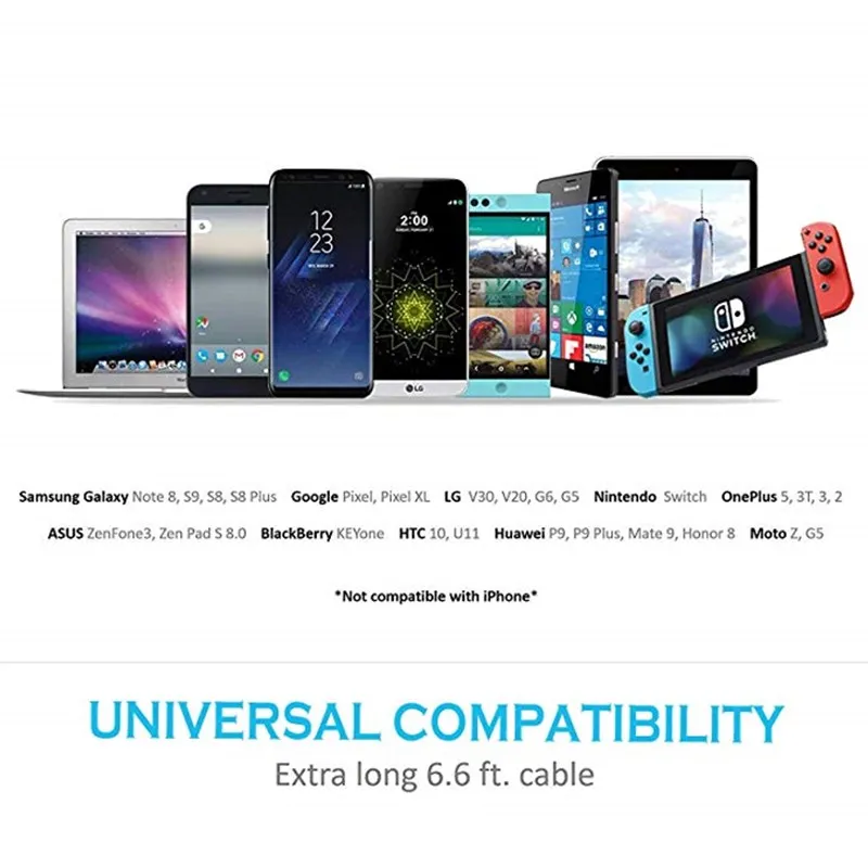 3 шт./лот 1 м Type C кабель для Samsung S10 плюс S9 Note 9 зарядки USB-C Type-c Xiaomi MI Band 8 Redmi note 7 One PLUS 6T