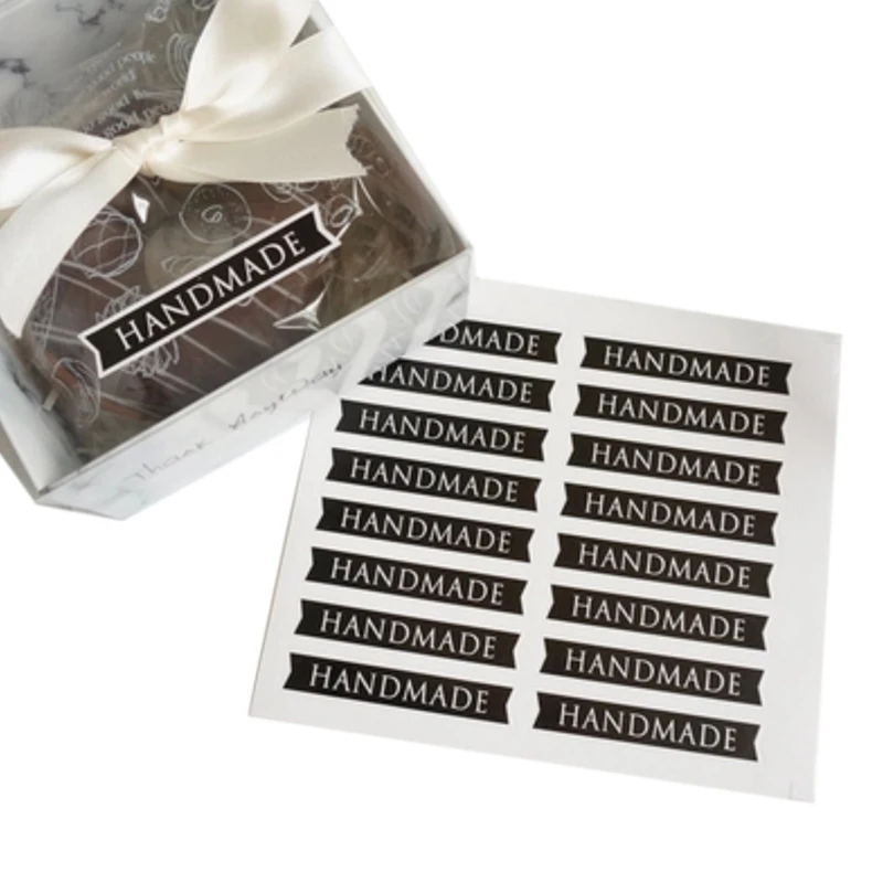 160pcs/lot Simple Black White Handmade Uppercase Seal Sticker For DIY Gifts Cake Baking Package Hand Make With Love|Наклейки| |