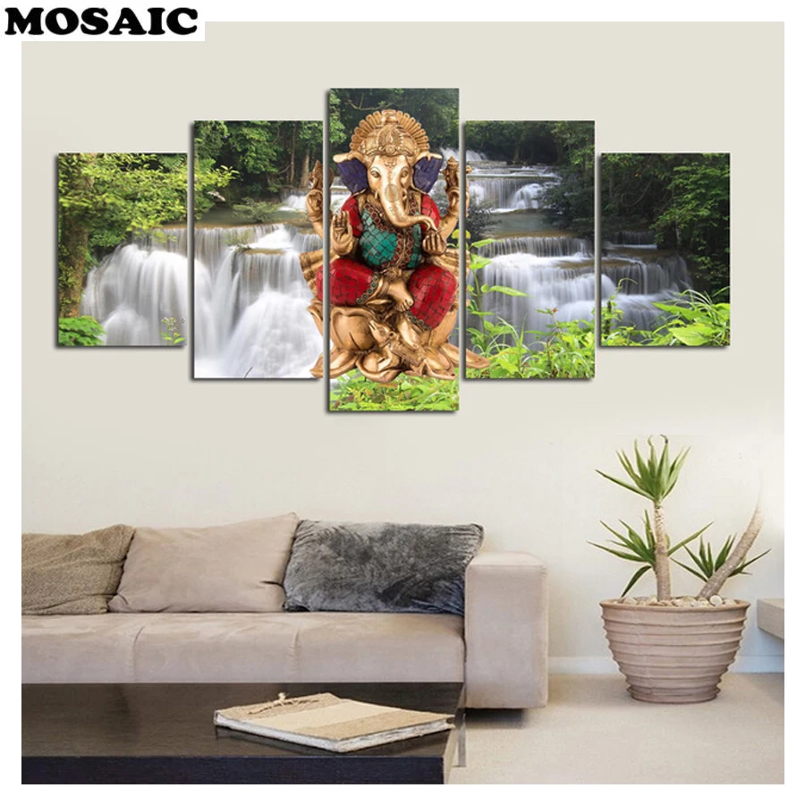 Алмазная 5D картина сделай сам с квадратными/круглыми 3d сверлами набор из 5 шт.