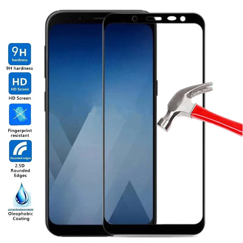 Защитная пленка с полным покрытием из закаленного Стекло для samsung Galaxy J6 Экран