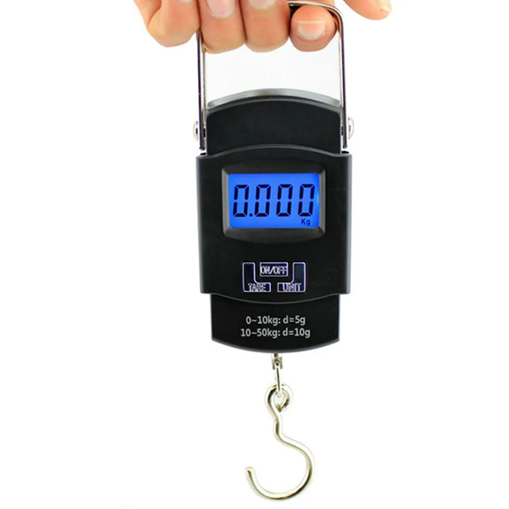 Scale Hook Fish Weight Mini Hanging Pocket Portable 50kg LCD Digital Luggage Weighing Fishing Electron|luggage weight scale|digital scale