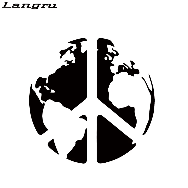 Langru крутая графика мир на земле виниловая наклейка для автомобиля стильные