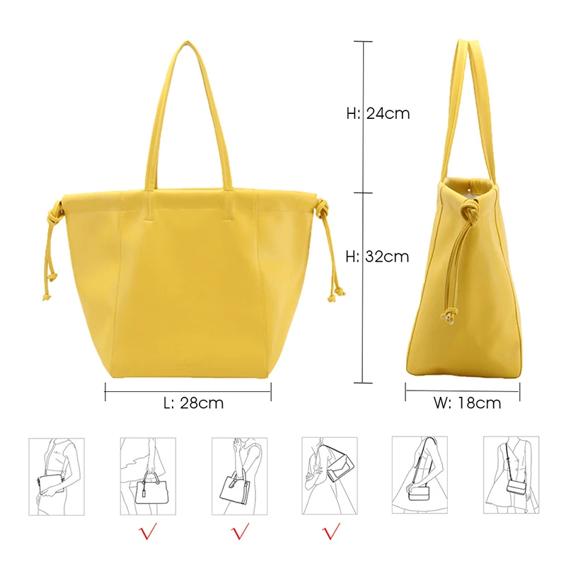 Golomise&ampImbettuy Handbags Tote for Women Faux Smooth Leather Shoulder Bags Ladies Big Hobo with Tassel | Багаж и сумки