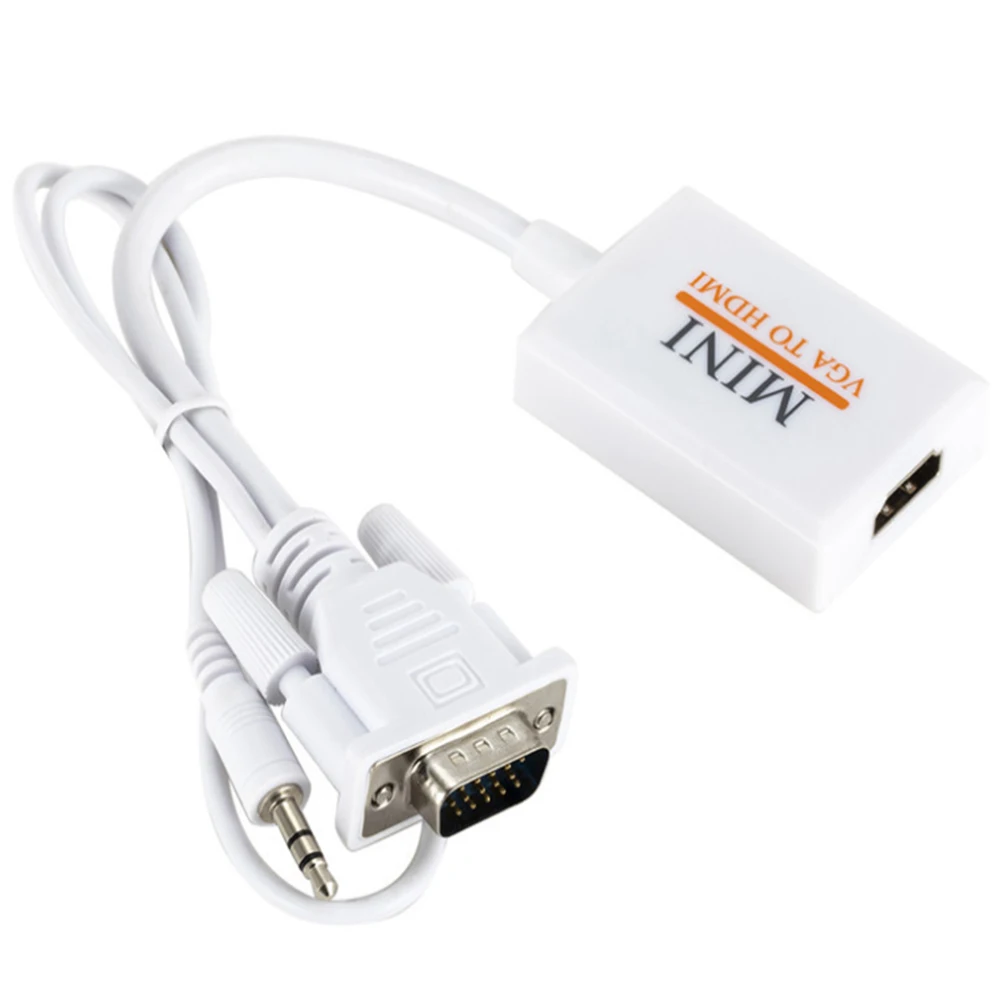 VGA к HDMI адаптер папа К конвертер с разъемом 1080 P HD + Аудио ТВ AV HDTV Видео кабель
