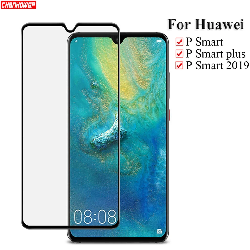 Закаленное стекло 9H с полным покрытием для Huawei P Smart 2019 Φ Защита экрана HUAWEI 2018 Psmart