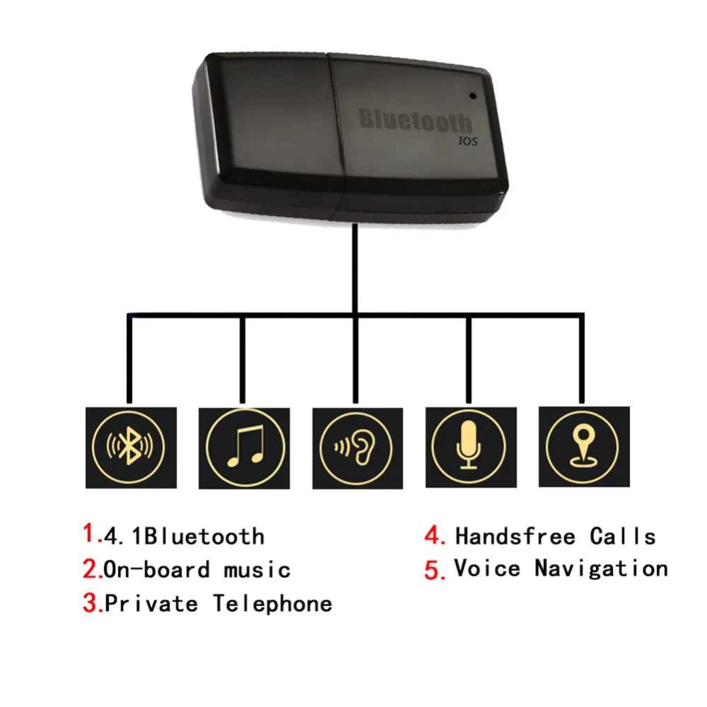Универсальный беспроводной автомобильный bluetooth приемник EC502 адаптер 3 5 мм AUX