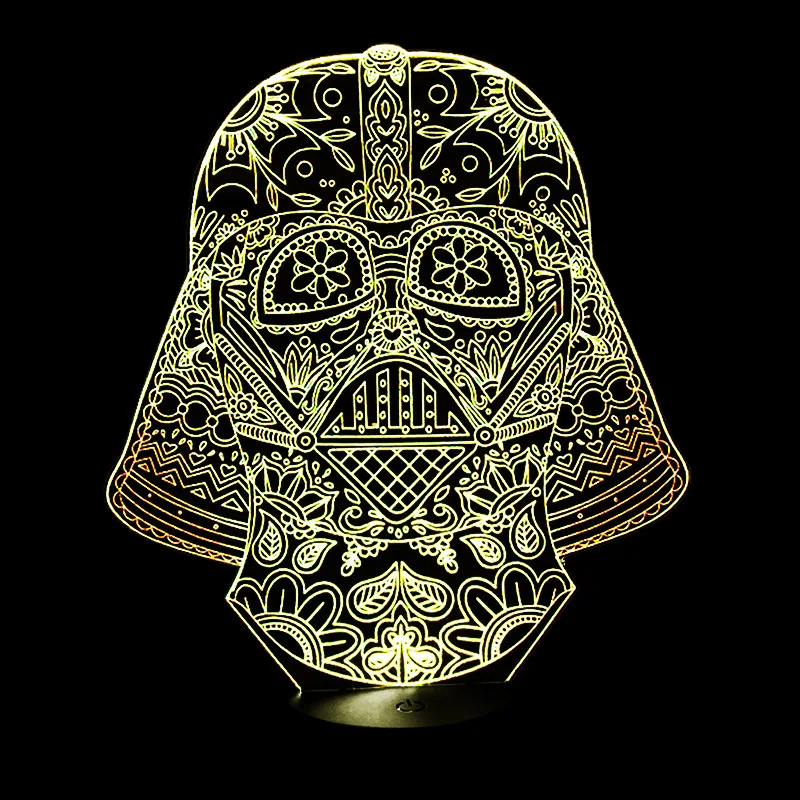 Resistance X-Wing Fighter 3D USB LED Lamp Star Wars BB-8 Yoda Jedi Master Cartoon Figure Touch Remote Illusion Night Light | Освещение