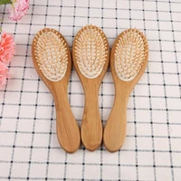 natural bamboo healthy care massage hair combs anti static detangling airbag hairbrush hair styling tool lx7469