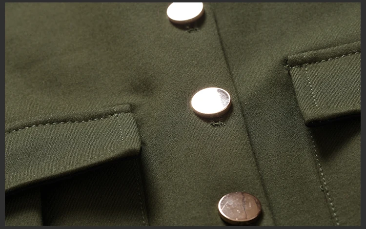 2017 женское модное осеннее платье высокого качества ArmyGreen с круглым вырезом