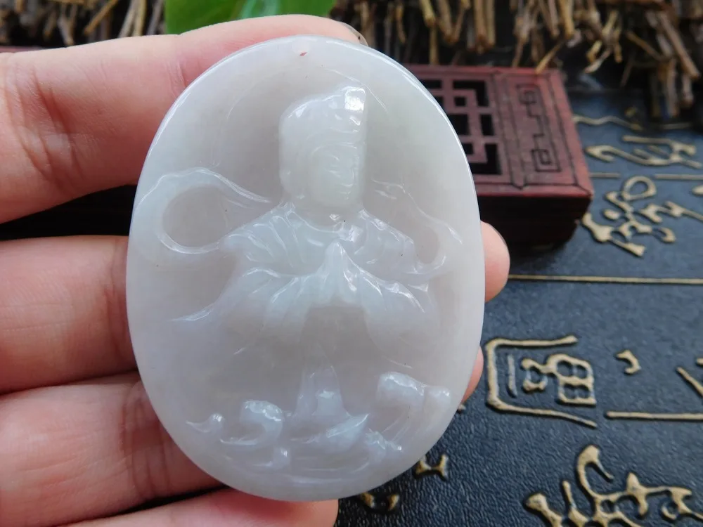 Burma натуральными изумрудами лед восковой Мацзу кулон 2585 #|pendant|pendant emerald |