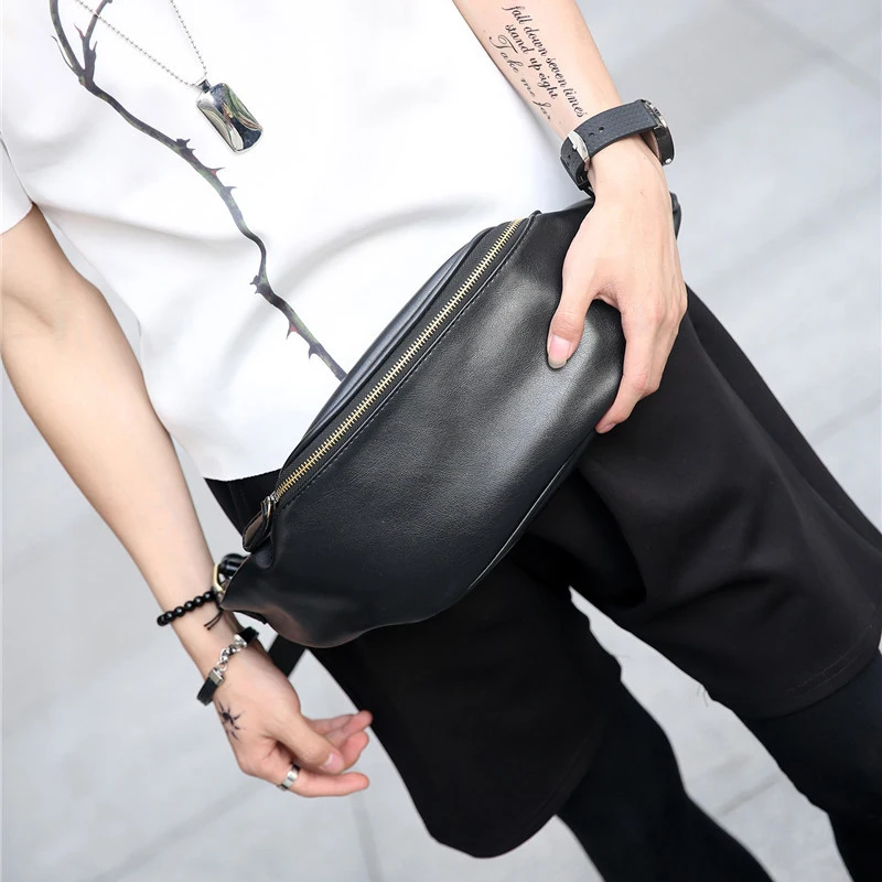 Высококачественная искусственная поясная сумка Мужская мужская кожаная носовой