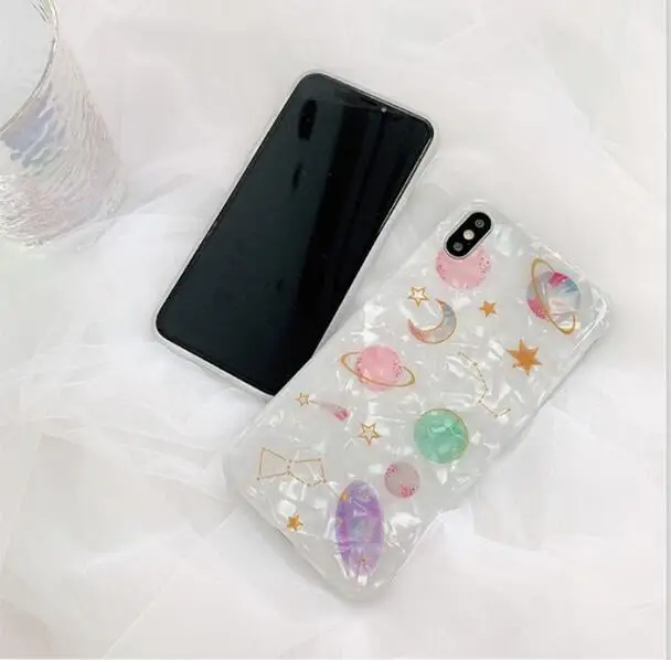 Роскошный Космический Чехол для телефона Dream Shell Iphone X Xs Max мягкий чехол из ТПУ с