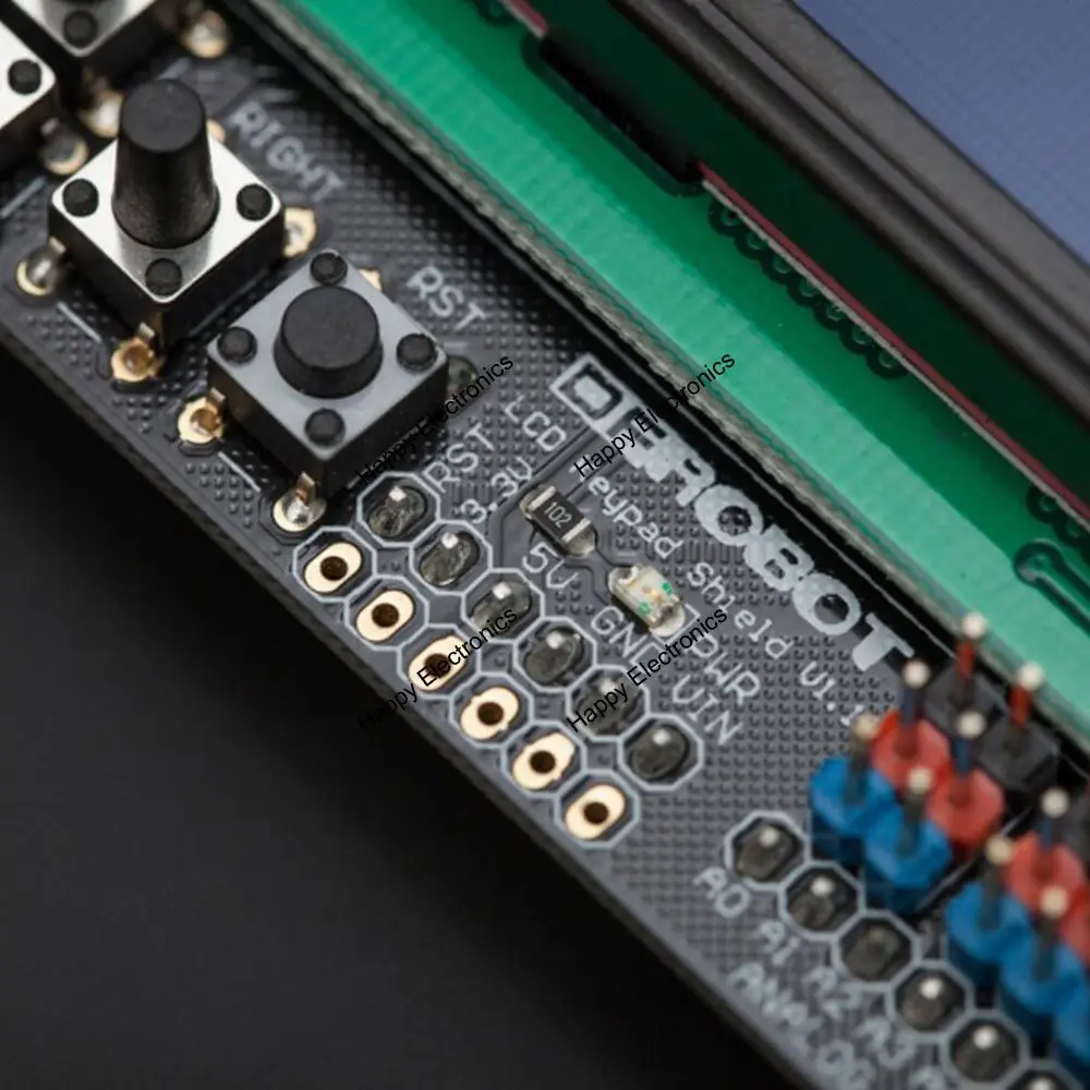 Популярный щит для ЖК клавиатуры DFRobot 1602 Arduino 5 В с потенциометром программируемых