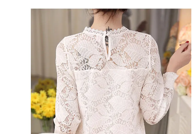 Модные женские Вязаные кружевные блузки вечерние элегантные открытые с длинным