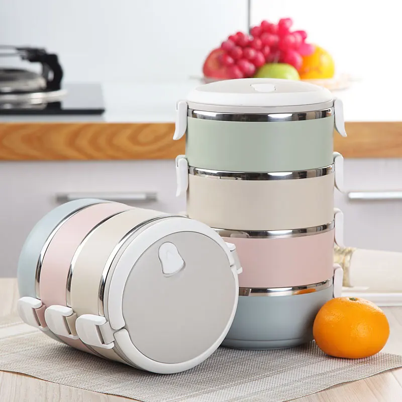 Контейнер для хранения пищевых фруктов Bento набор ланч-боксов из нержавеющей