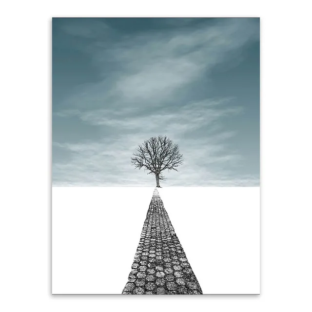 LZN Landscape Photo Abstract Canvas Tree Poster Print Large Portrait Of The Wall Art Without Modern Frame Nordic Living Home | Дом и сад