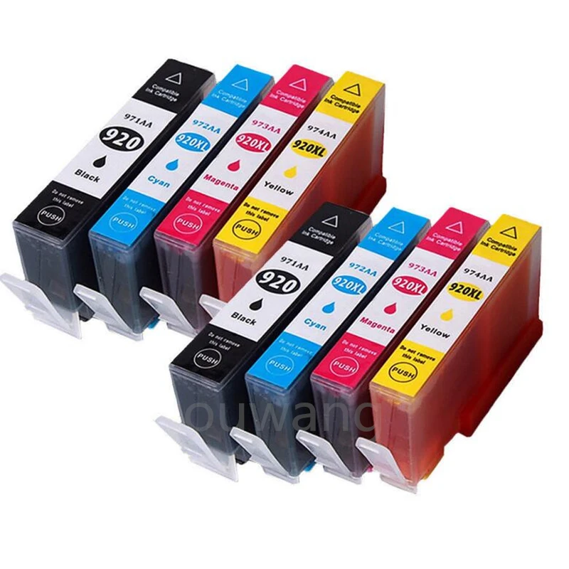 8 x чернильных картриджей для 920XL BK M C Y 920 XL CD975AE CD974AE CD972AE OfficeJet 7000a 7000se 7000 широкий